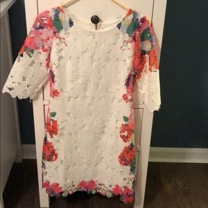 Chicwish white  lace and floral dress